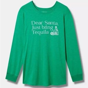 New Christmas Top - Torrid ‘Dear Santa’ Classic Fit Super Soft Long Sleeve Tee